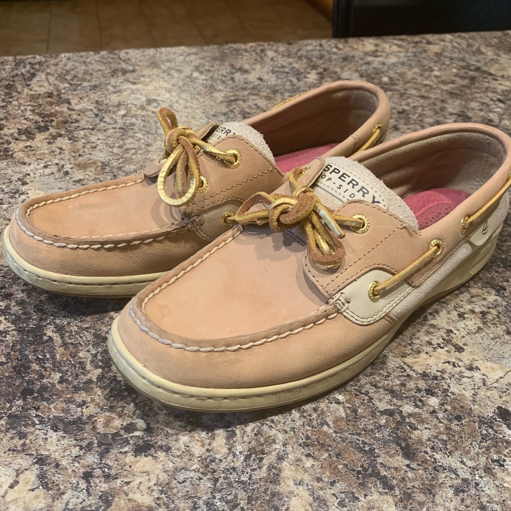 Sperry Top-Sider Leather Boat Shoes Tan Size 8M